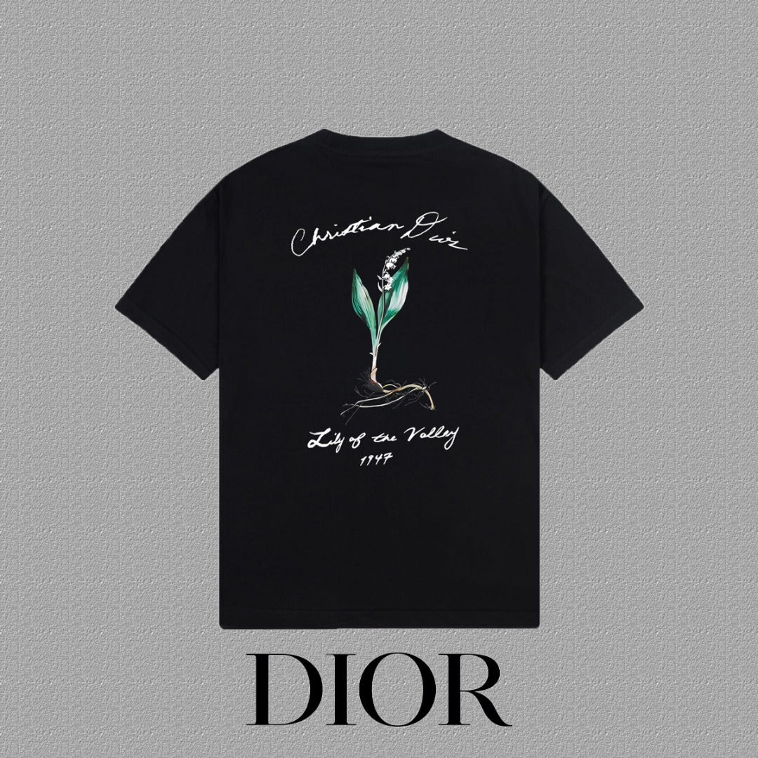 T-shirt Christian Dior Lily of the Valley Noir