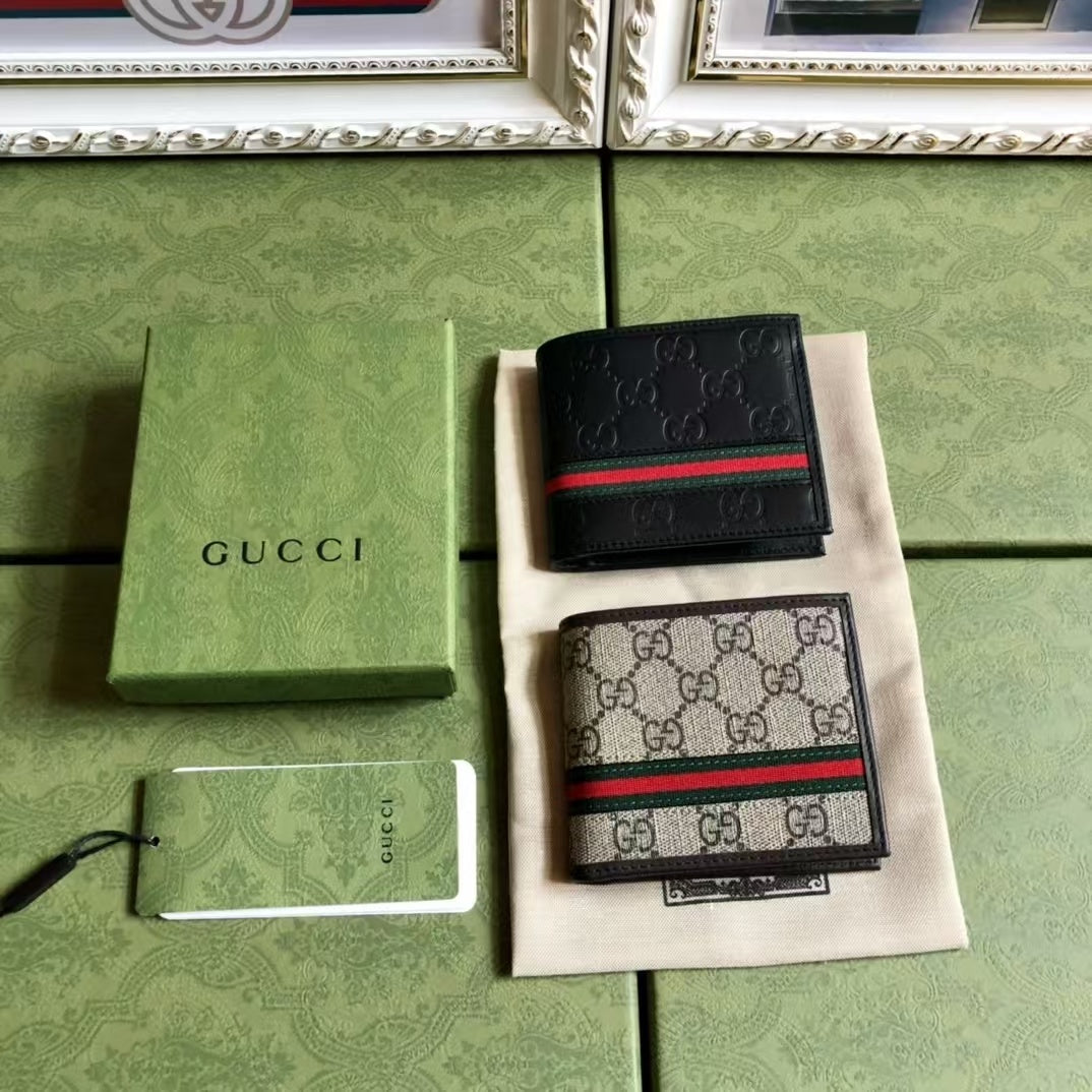Portefeuille GG Signature Noir & Toile Suprême – Esprit Iconique