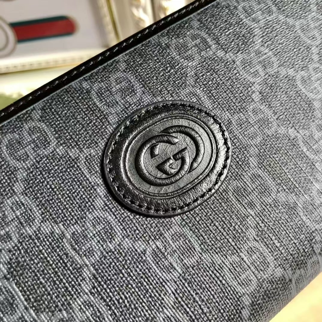 Portefeuille Zippé GG Noir – Gucci