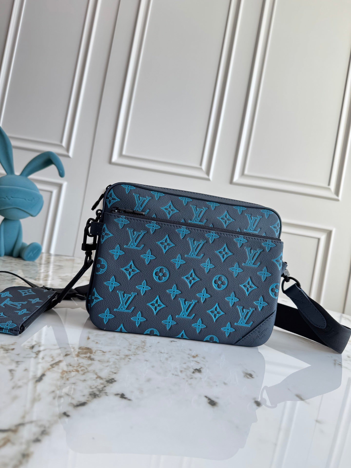 Louis Vuitton Sac Messenger Louis Vuitton Monogram Blanc avec Pochette Mini Zip