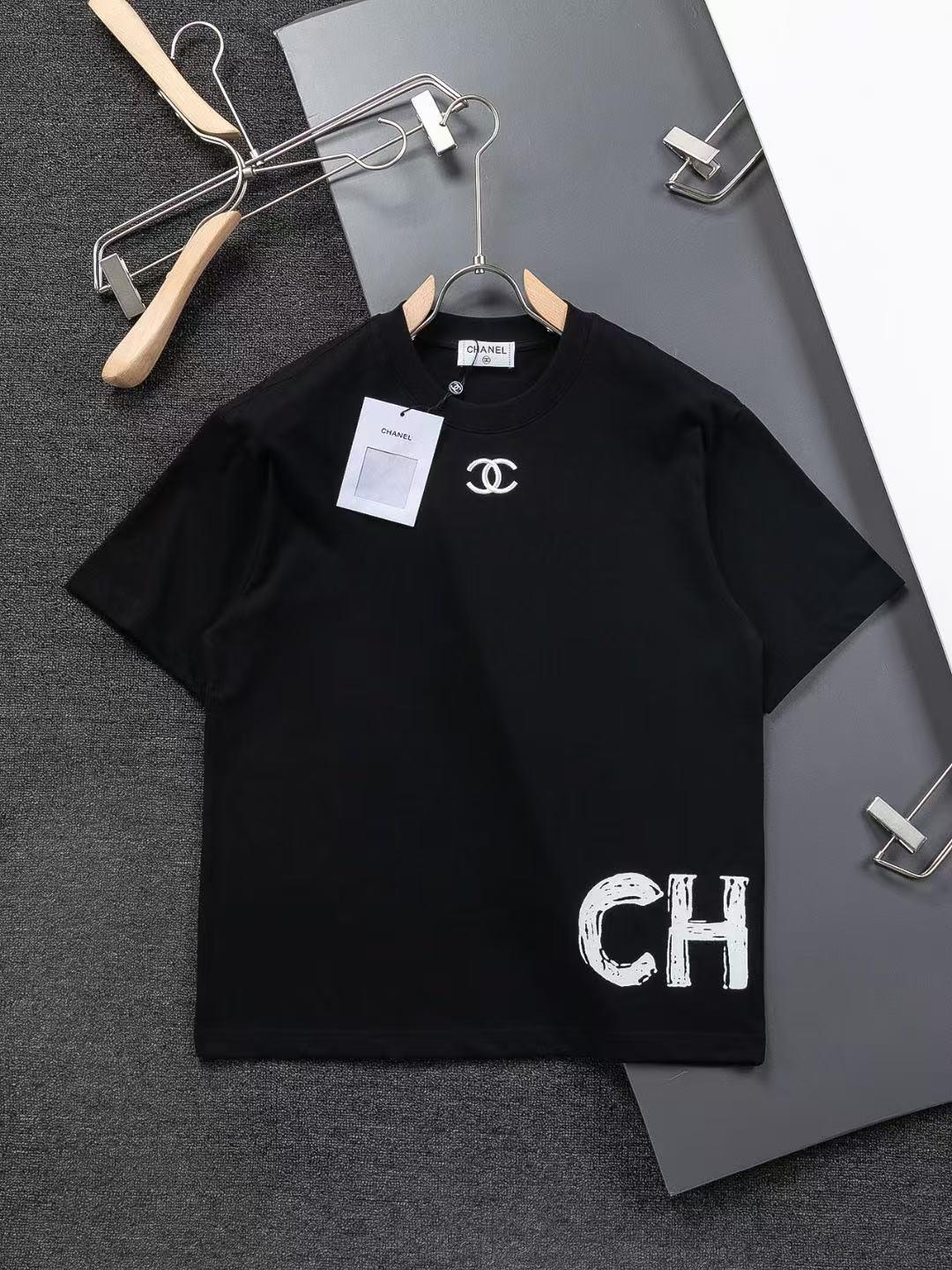 T-shirt Chanel Noir/Blanc – Logo Iconique