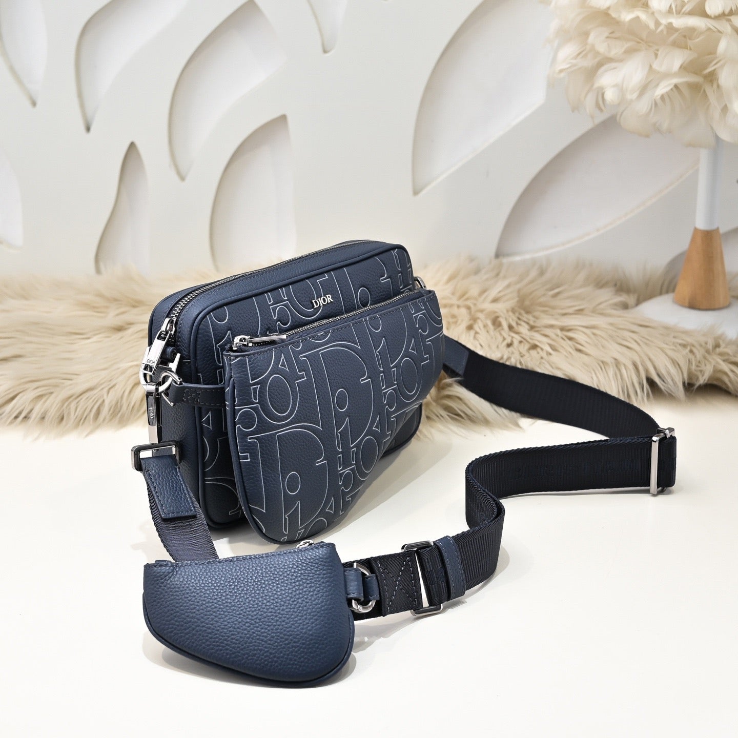 Dior CD Diamond Camera Bag Black