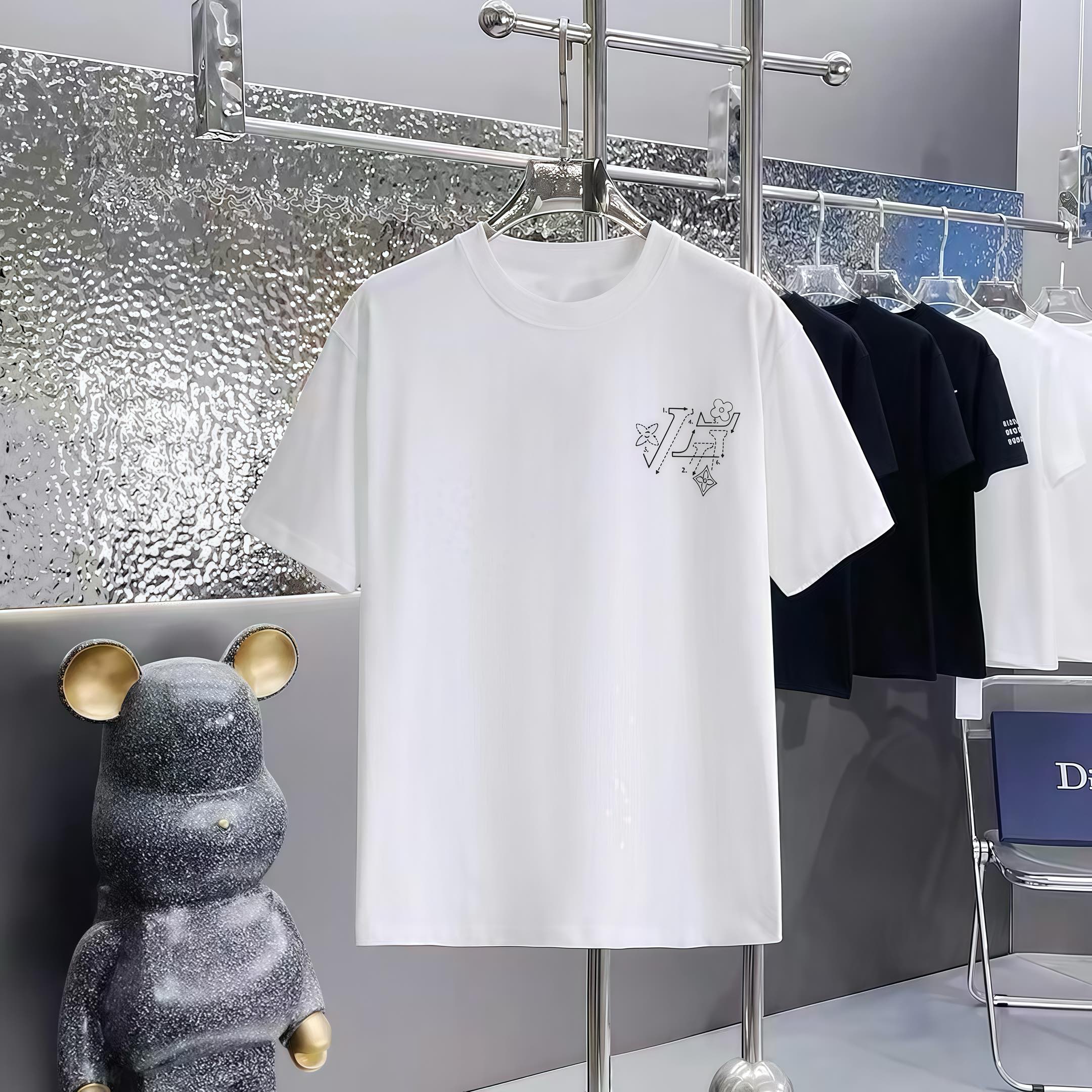 T-shirt Louis Vuitton Blueprint Blanc