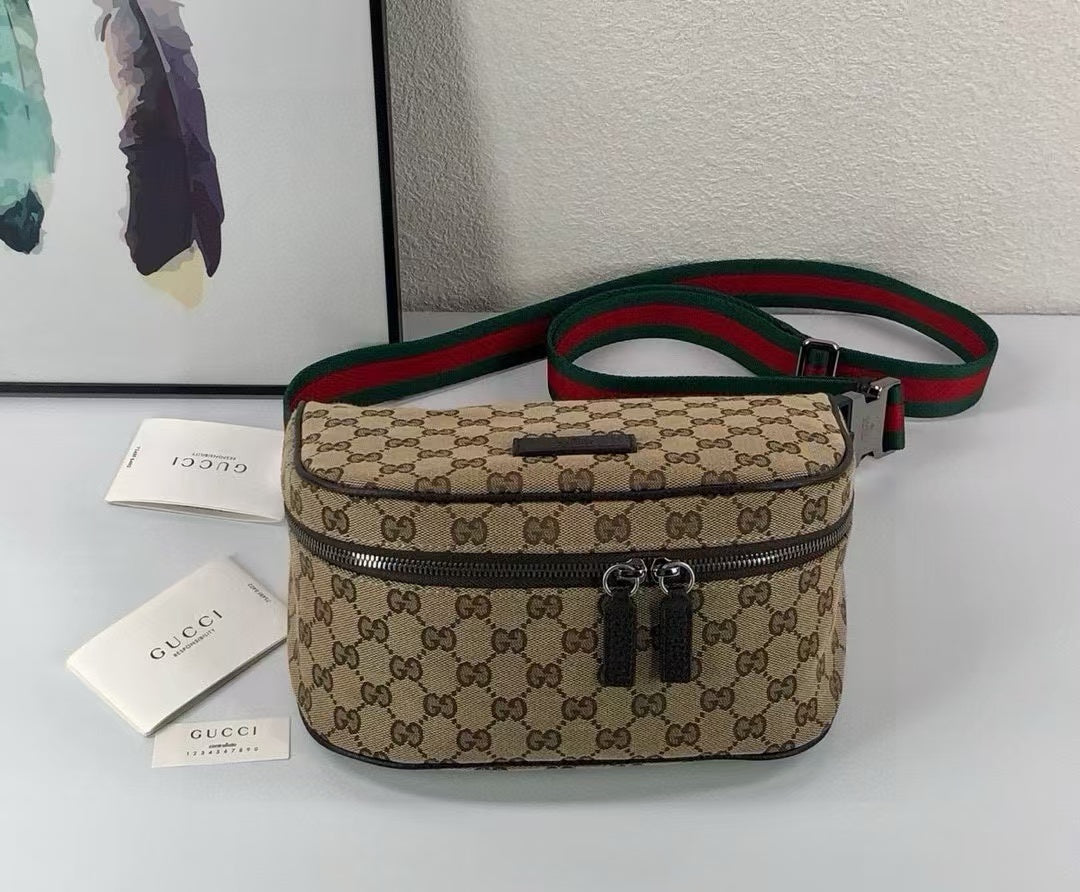 Sac Ceinture GG Suprême Beige avec Bande Web – Gucci