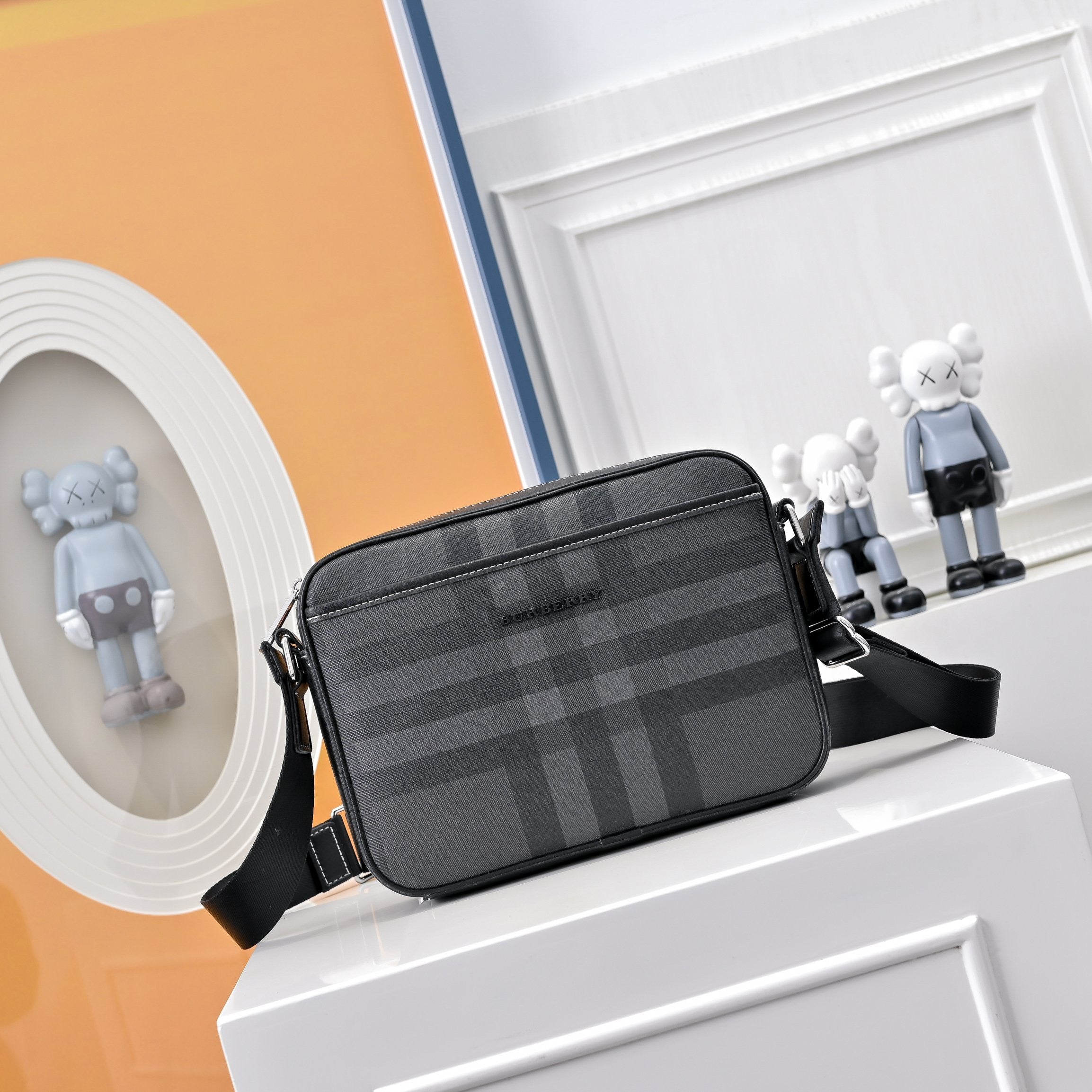 Burberry Sac Crossbody Burberry Check Anthracite & Noir