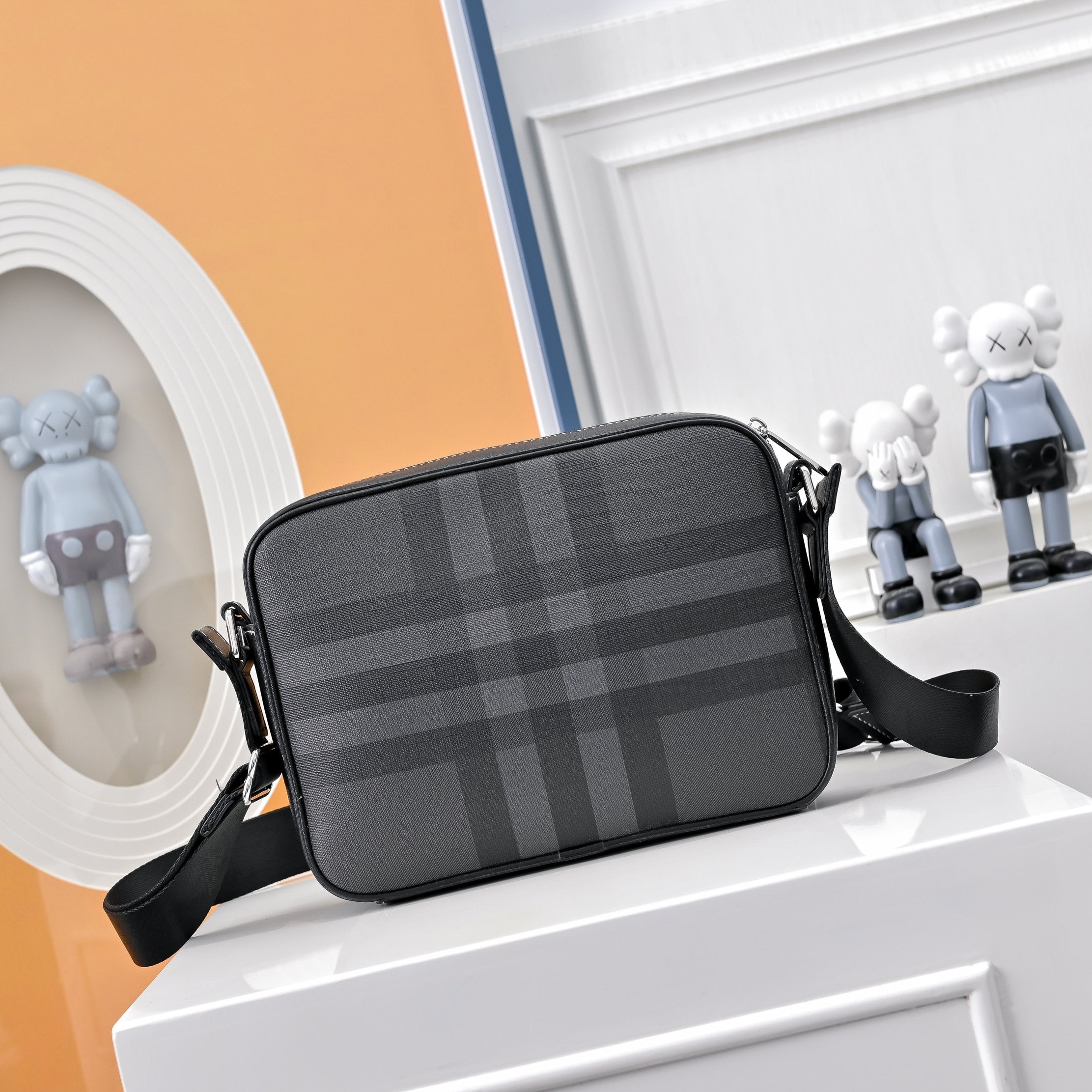 Burberry Sac Crossbody Burberry Check Anthracite & Noir