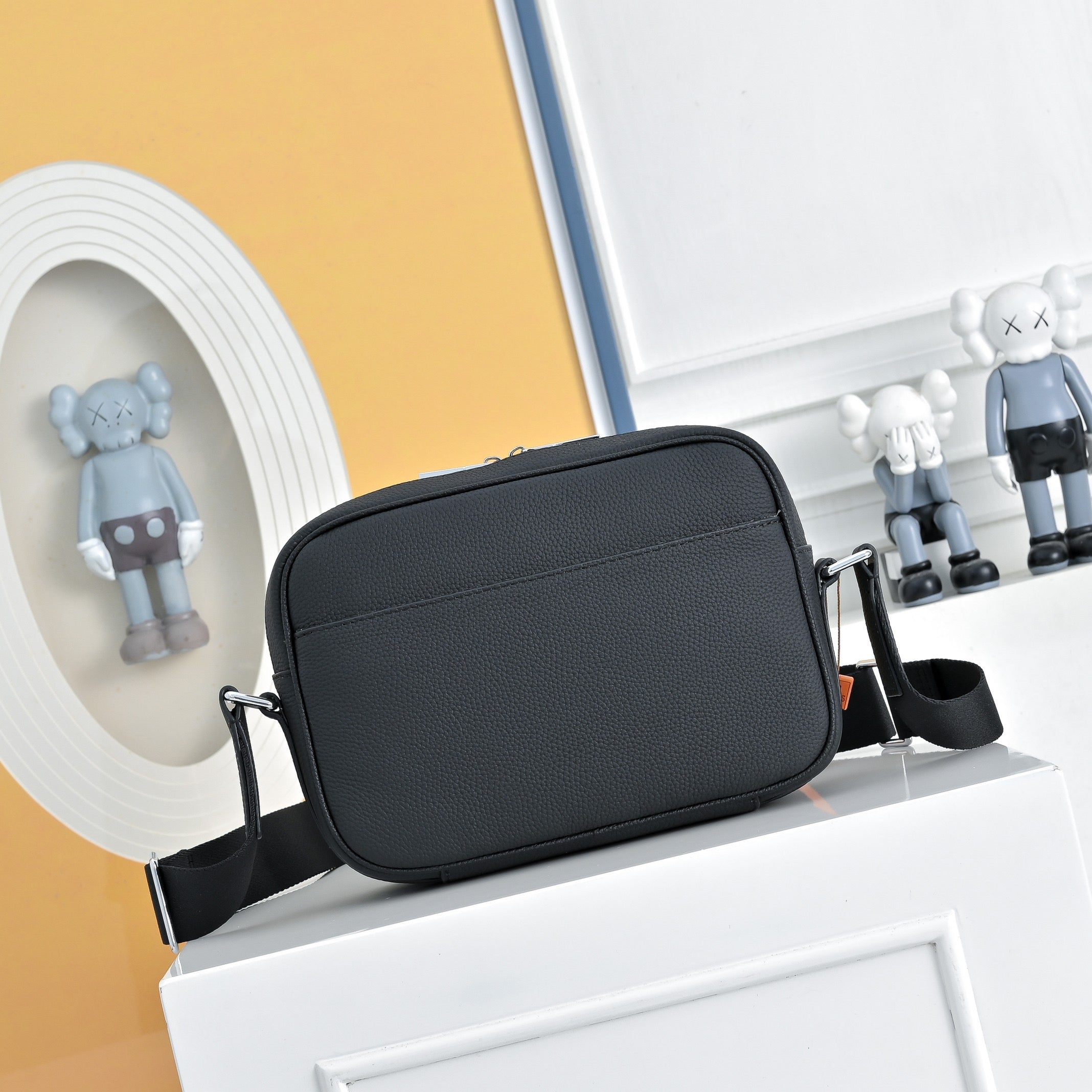 Hermès Hermès City Messenger Bag H Monogram Black Leather