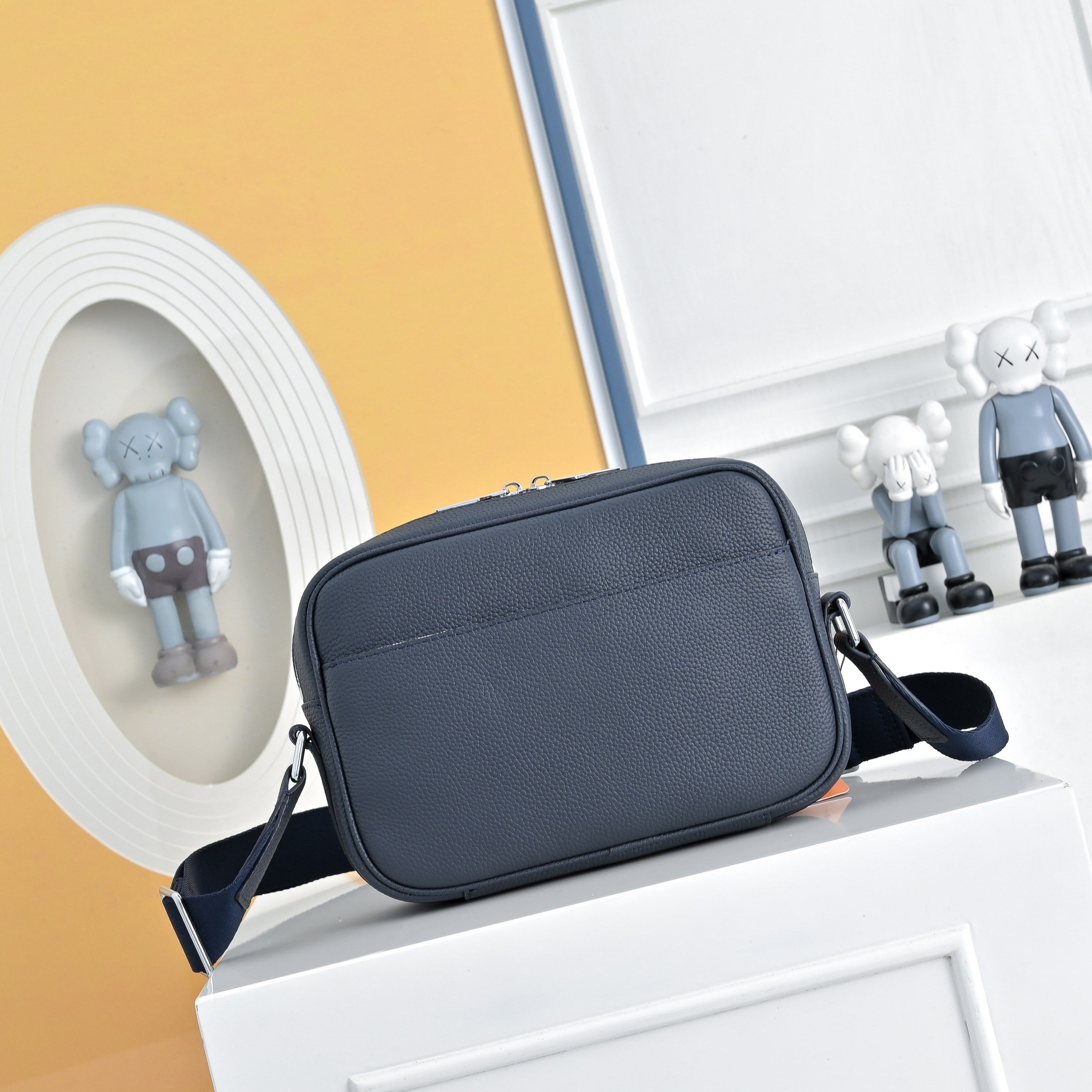 Hermès Hermès City Messenger Bag H Monogram Black Leather