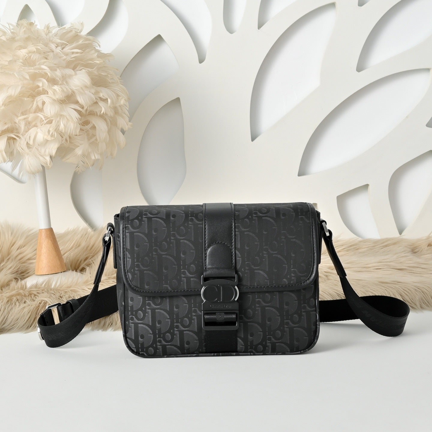 Dior Safari Messenger Bag Oblique Black