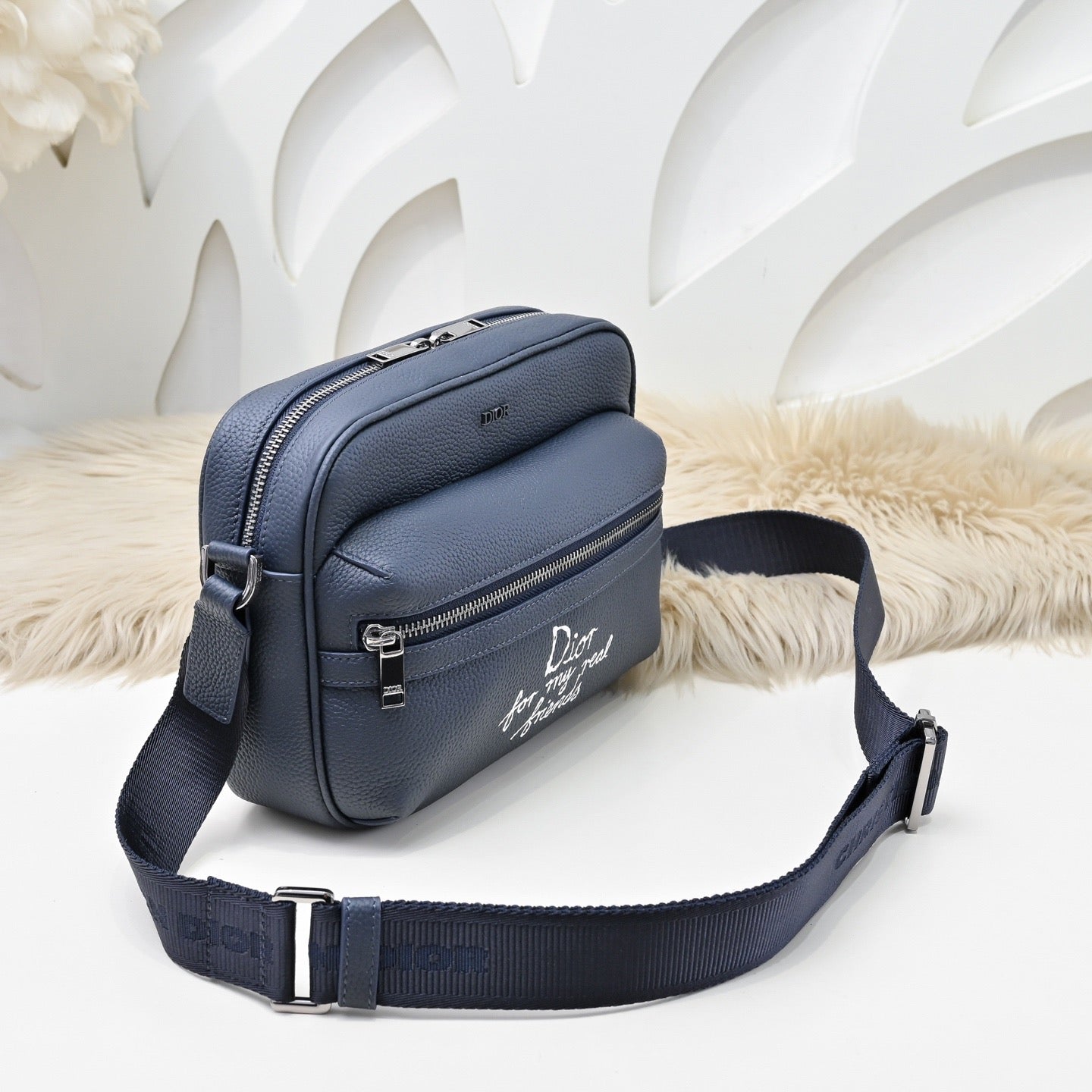 Dior Explorer Messenger Bag in Grained Calfskin