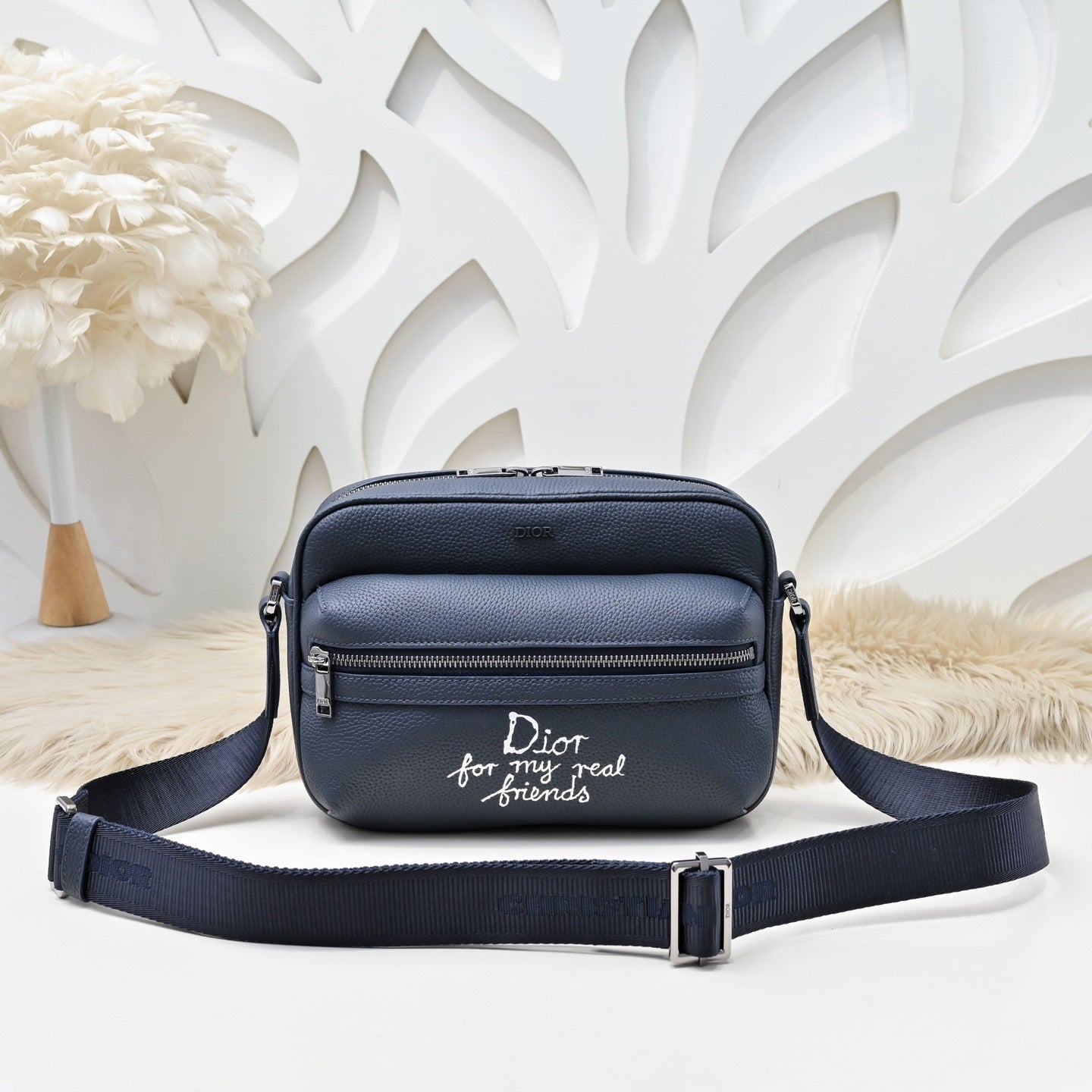 Dior Explorer Messenger Bag in Grained Calfskin