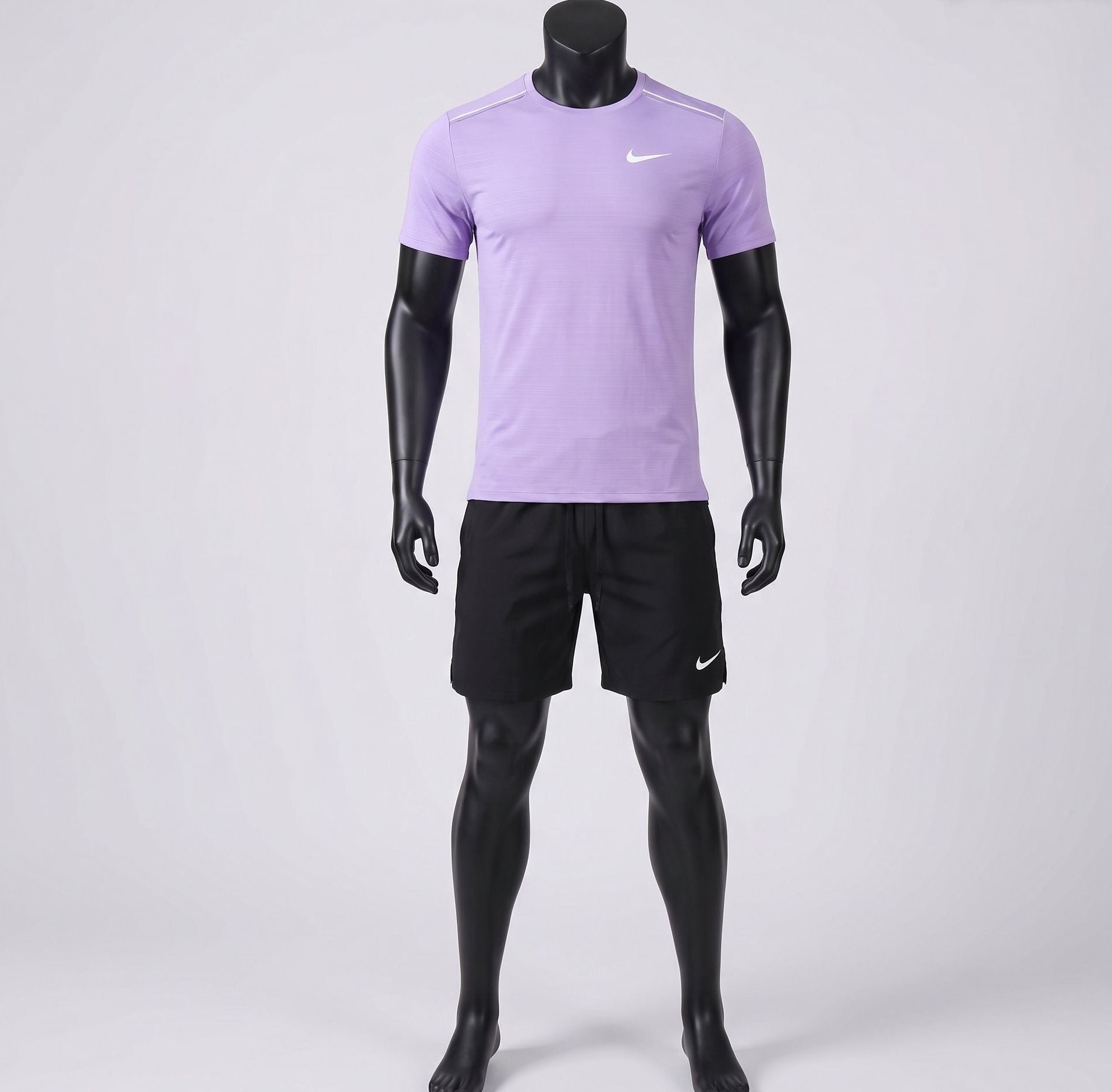 Ensemble Nike Homme Violet – T-shirt Respirant + Short Sport Training Running