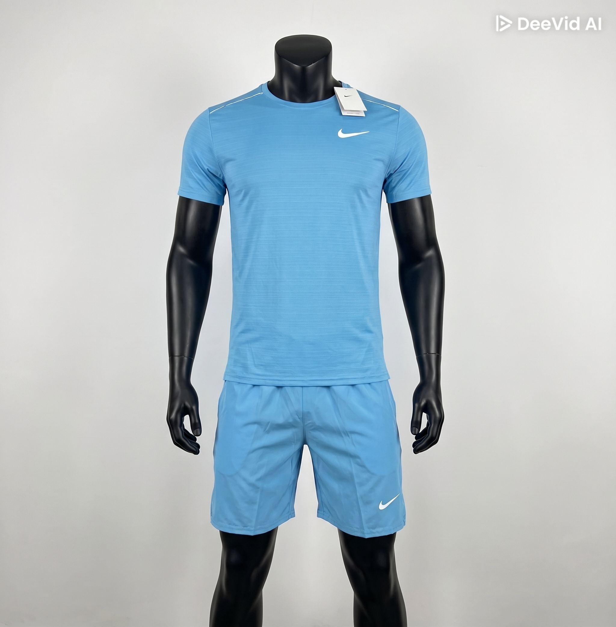 Ensemble Nike Homme Bleu – T-shirt Respirant + Short Sport Training Running